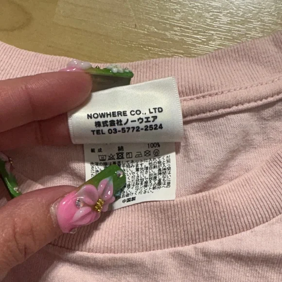 Bape Pink Shark Tee with Silver Zip and Red/Black Graphic - Picture 4 of 8